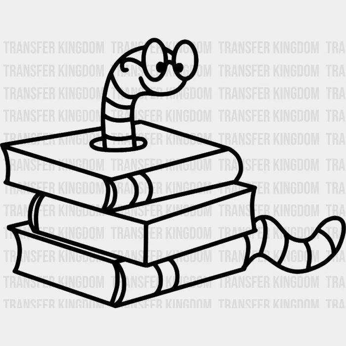 Bookworm Design - DTF heat transfer