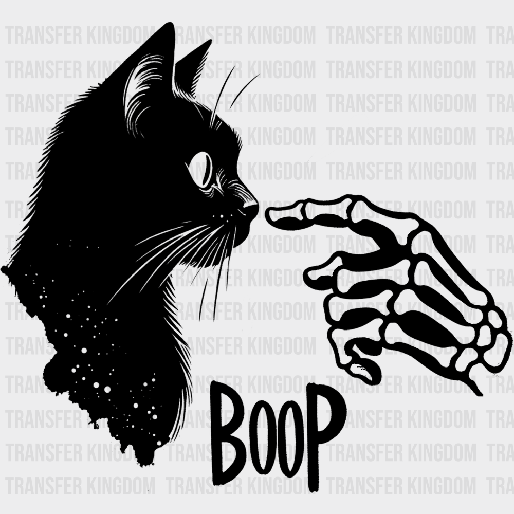 Boop B&W - Cats DTF Transfer Adult Unisex - S & M (10’’) / Dark Color Design (See Imaging)