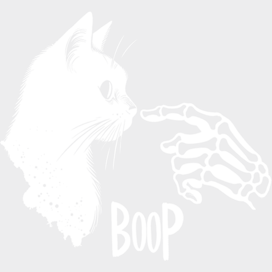 Boop B&W - Cats DTF Transfer Adult Unisex - S & M (10’’) / Light Color Design (See Imaging)