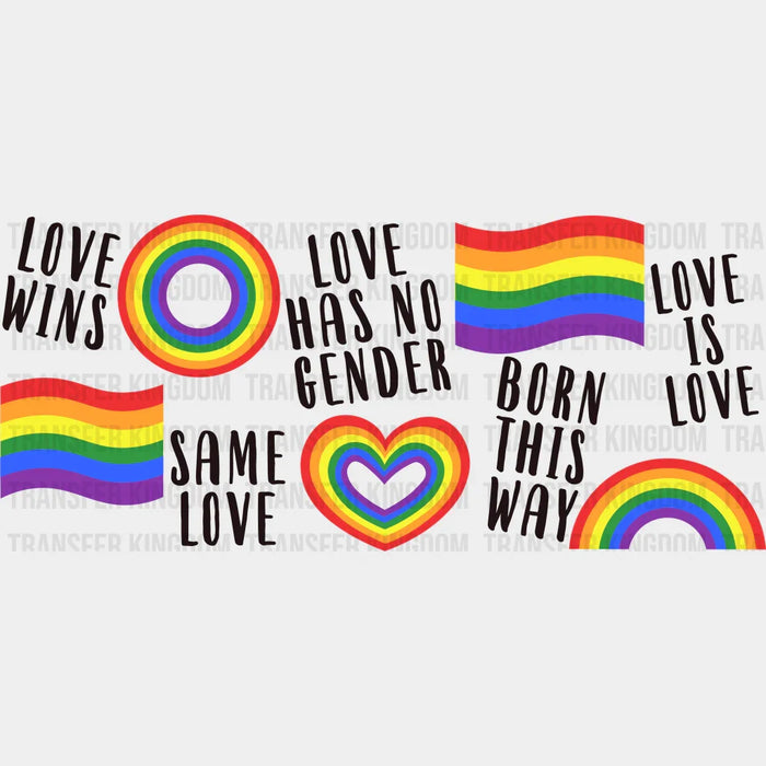 Born This Way - LGBTQ Cup Wrap UV Sticker Permanent UV DTF Decal
