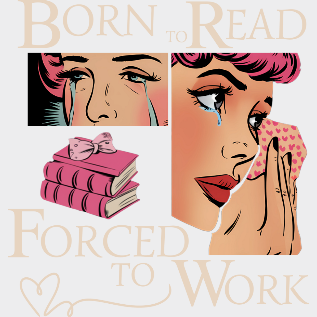 Born To Read Forced To Work - Funny DTF Transfer Adult Unisex - S & M (10’’) / Light Color Design (See Imaging)