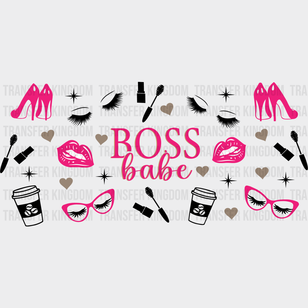 Boss Babe Uv Dtf Transfer Cup Wrap Sticker