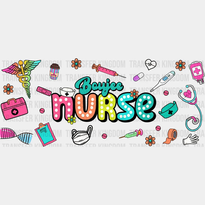 Boujee Nurse - Nurse Cup Wrap UV Sticker Permanent UV DTF Decal