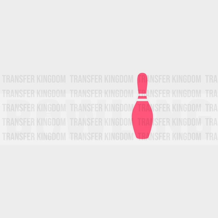 Bowling Pink Pin - Bowling DTF Transfers