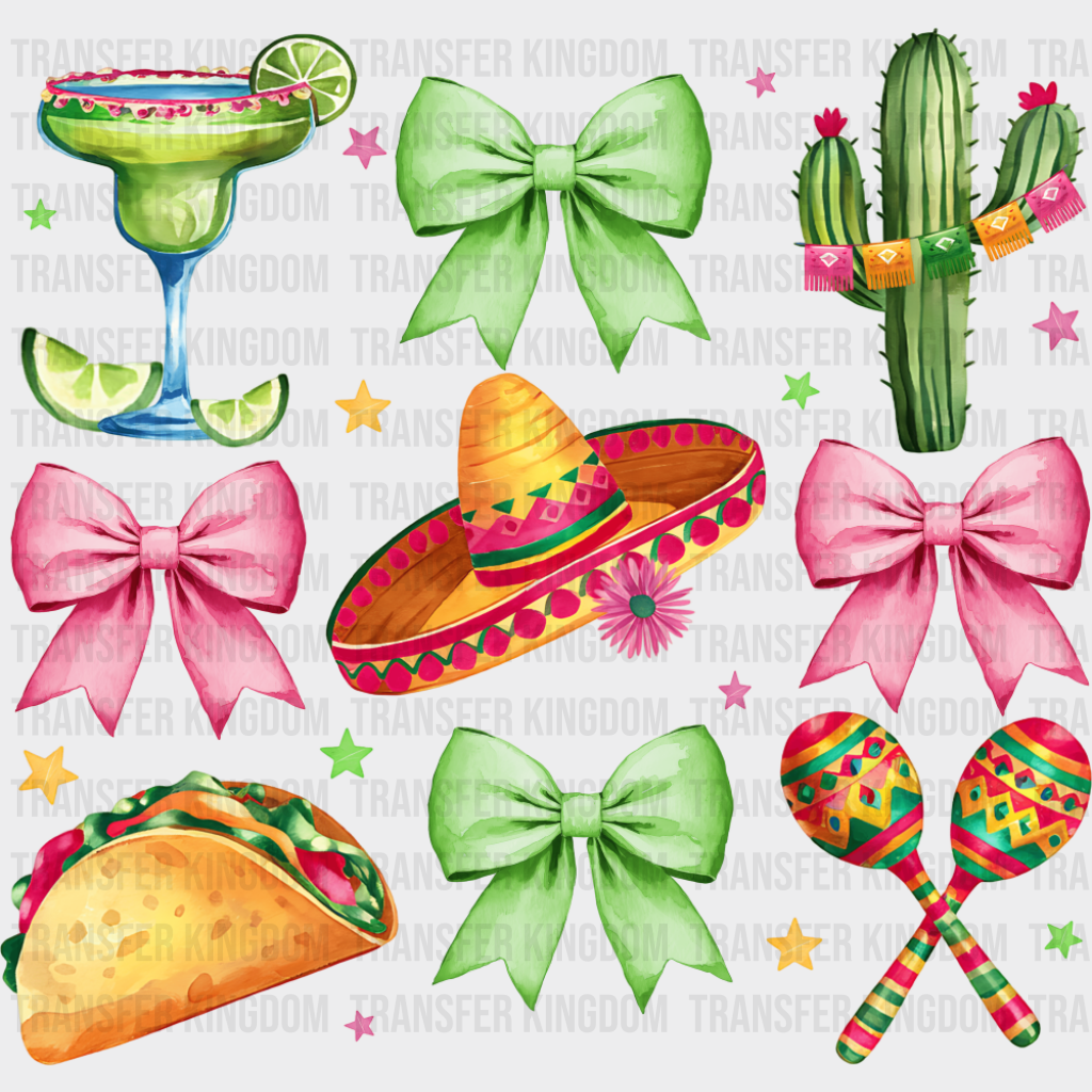 Bowties Cactus Taco - Cinco De Mayo DTF Transfer