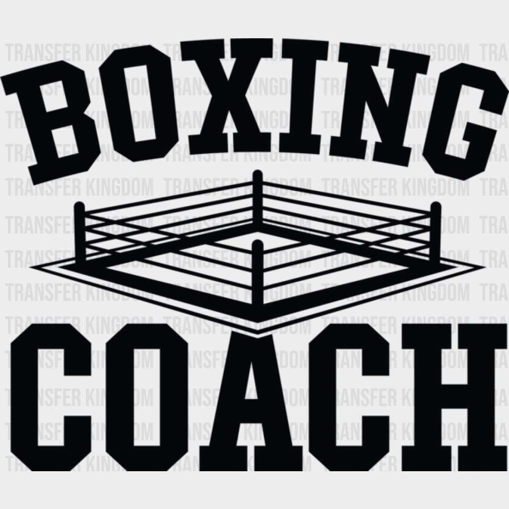 Boxing Coach - Dtf Heat Transfer Unisex S & M (10’’) / Dark Color Design (See Imaging)