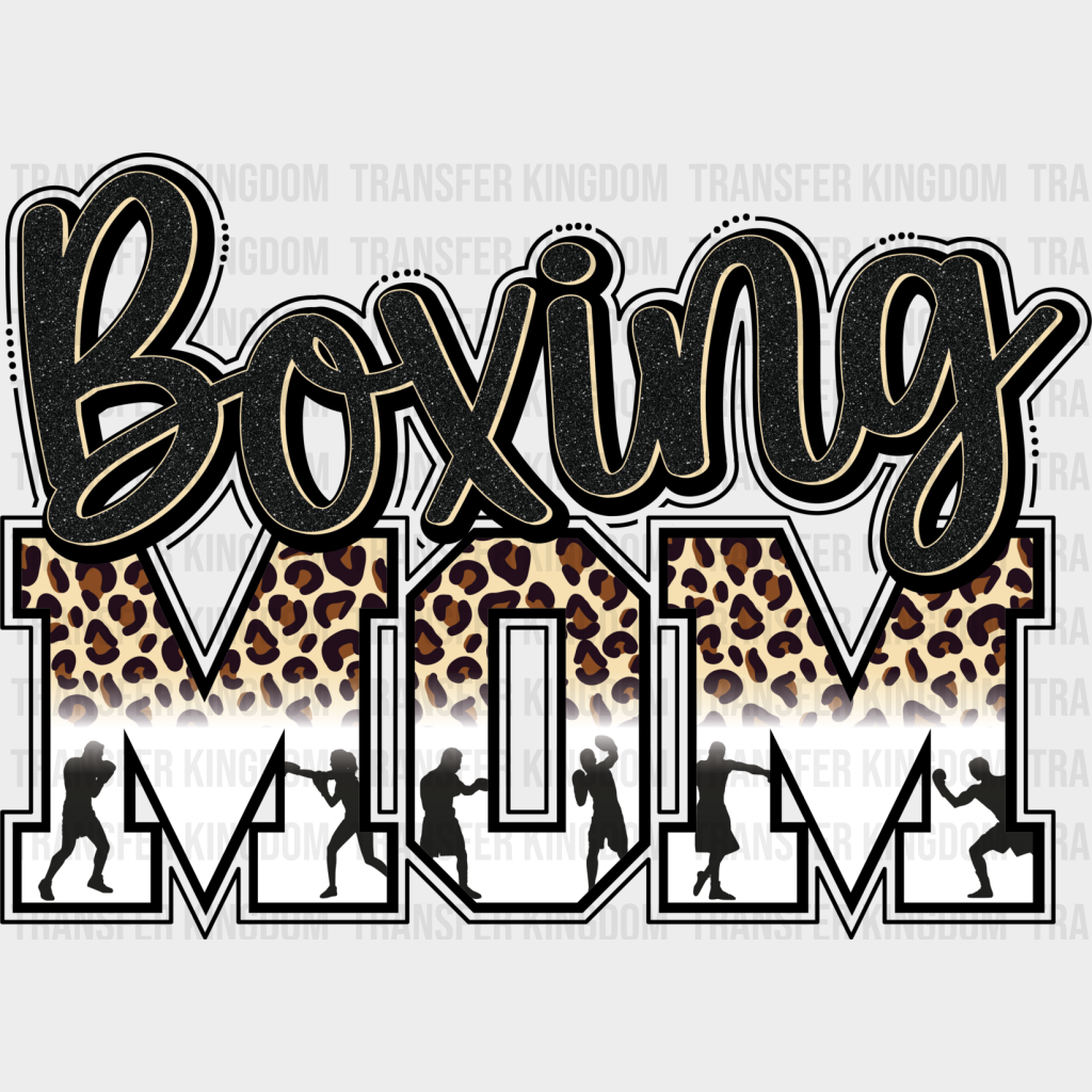 Boxing Mom - Dtf Heat Transfer Unisex S & M (10’’) / Dark Color Design (See Imaging)