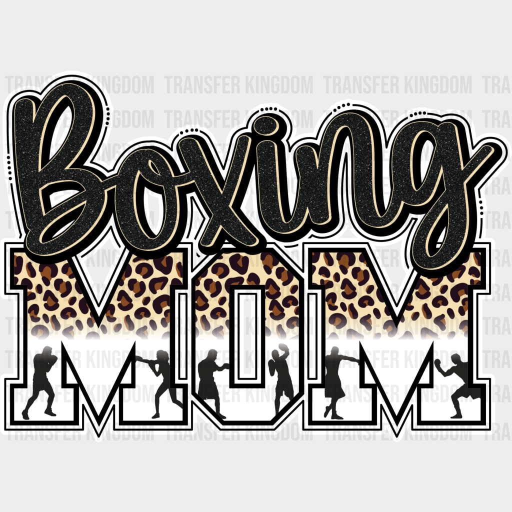 Boxing Mom - Dtf Heat Transfer Unisex S & M (10’’) / Light Color Design (See Imaging)