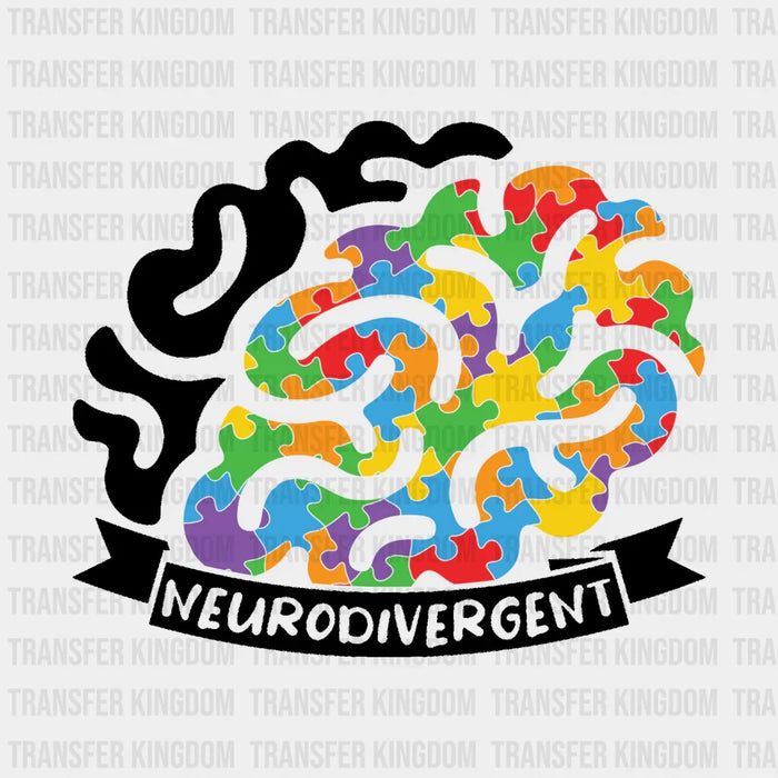 Brain Neurodiversity Autism Awareness Design - DTF heat transfer