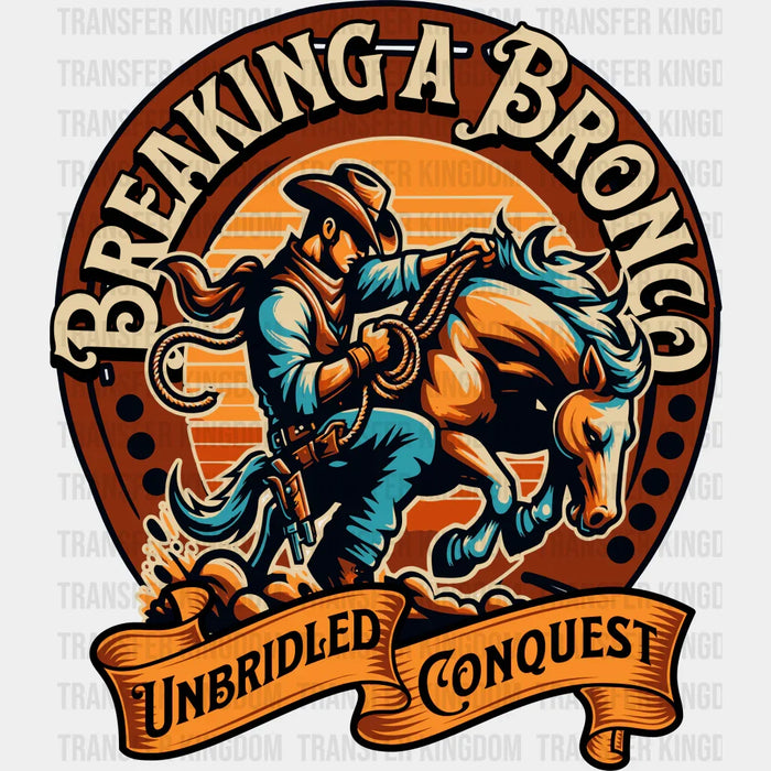 Breaking a Bronco Design - Rodeo DTF Transfers