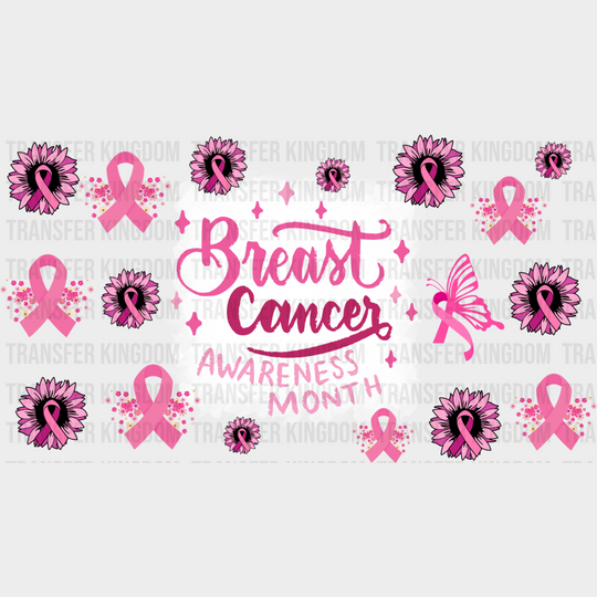 Breast Cancer Awareness - Cup Wrap Uv Sticker Permanent Dtf Decal