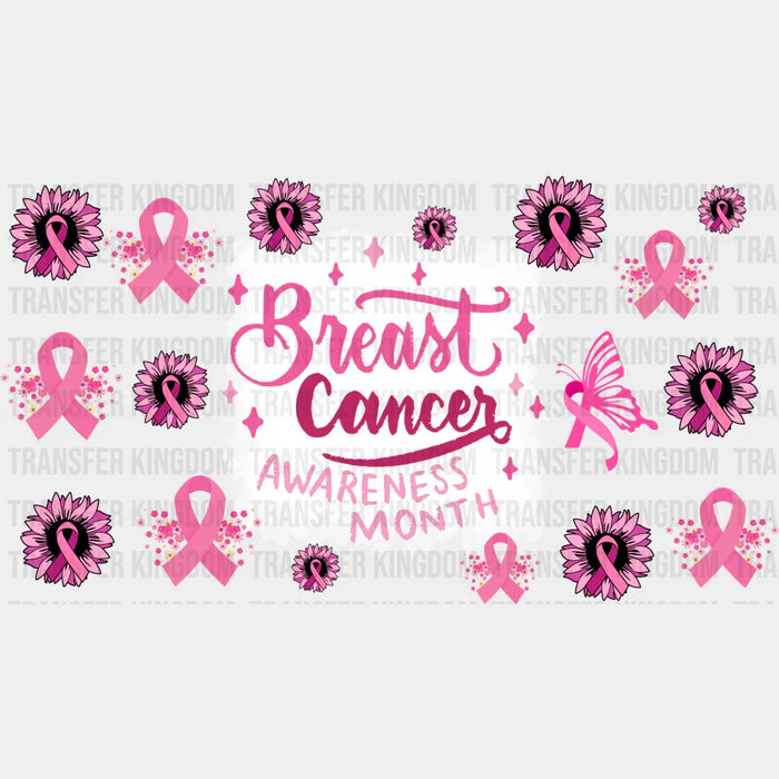 Breast Cancer Awareness - Awareness Cup Wrap UV Sticker Permanent UV DTF Decal