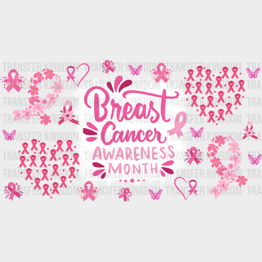 Breast Cancer Awareness Month - Cup Wrap Uv Sticker Permanent Dtf Decal