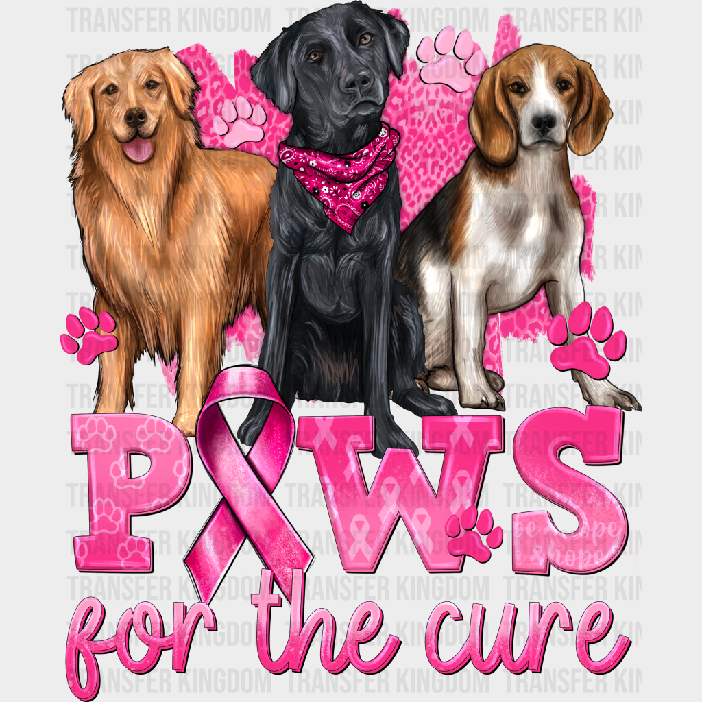 Breast Cancer Dog Design - Dtf Heat Transfer