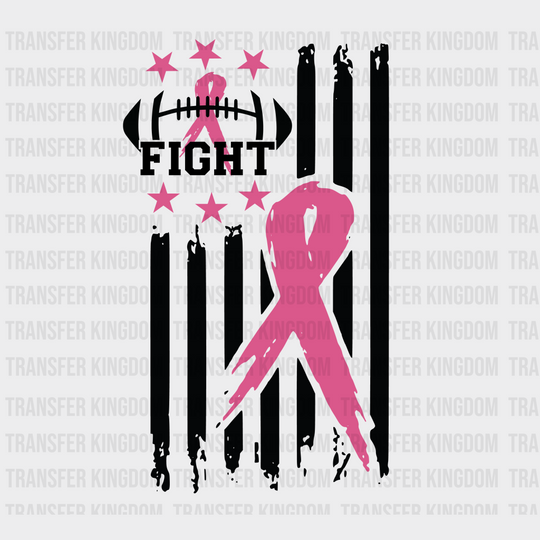 Breast Cancer Fighter Design - Dtf Heat Transfer Unisex S & M ( 10 ) / Dark Color See Imaging