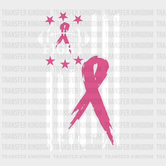 Breast Cancer Fighter Design - Dtf Heat Transfer Unisex S & M ( 10 ) / Light Color See Imaging