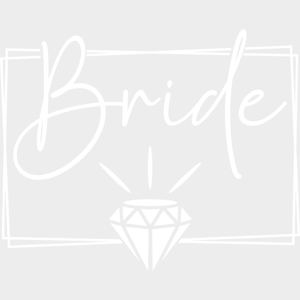 Bride, Diamond, Cursive B&W - Wedding Crew DTF Transfers transfer-kingdom Light Color Design (See Imaging)