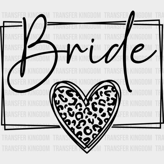 Bride Heart - Wedding Crew DTF Transfers transfer-kingdom Dark Color Design (See Imaging)