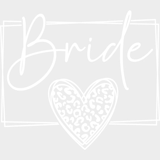 Bride Heart - Wedding Crew DTF Transfers transfer-kingdom Light Color Design (See Imaging)