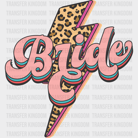 Bride Leopard Print Design - Bachelorette Iron On Dtf Transfer