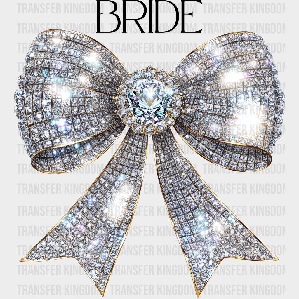 Bride Sparkling Ribbon - Bachelorette DTF Transfers transfer-kingdom Dark Color Design (See Imaging)