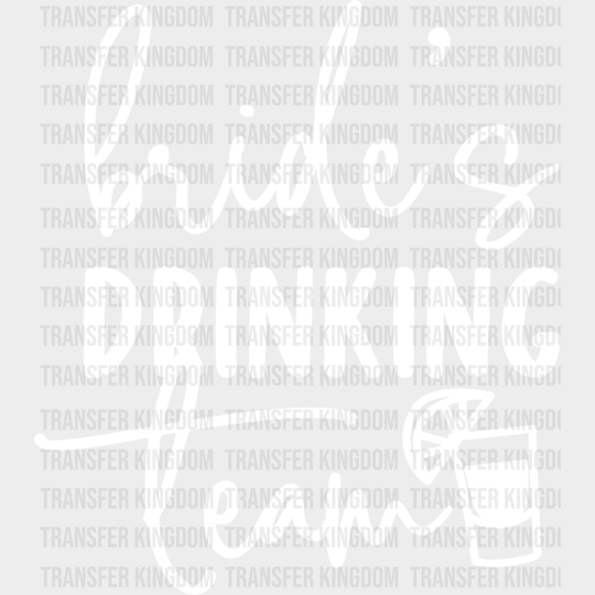 Bride’s Drinking Team - Wedding Crew Iron On Dtf Transfer Unisex S & M (10’’) / Light Color