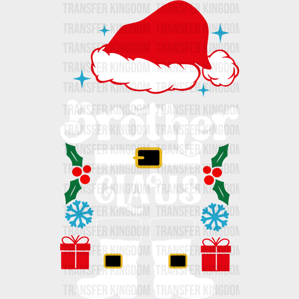 Brother Claus - Christmas Dtf Transfer Unisex S & M (10’’) / Light Color Design See Imaging