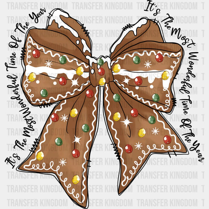 Brown Ribbon Design - Christmas DTF Transfer