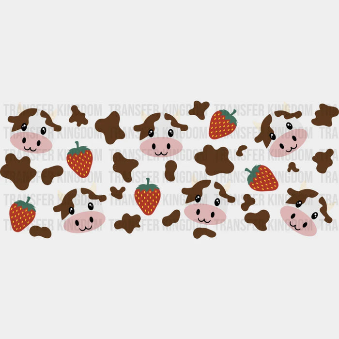 Bulls & Strawberries - General Cup Wrap UV Sticker Permanent UV DTF Decal