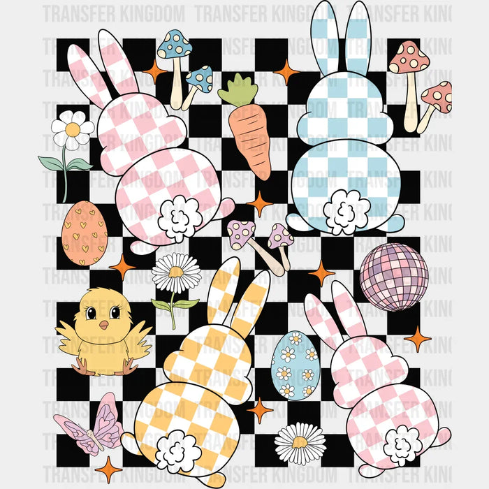 Bunnies And Easter Doodles - Easter DTF heat transfer