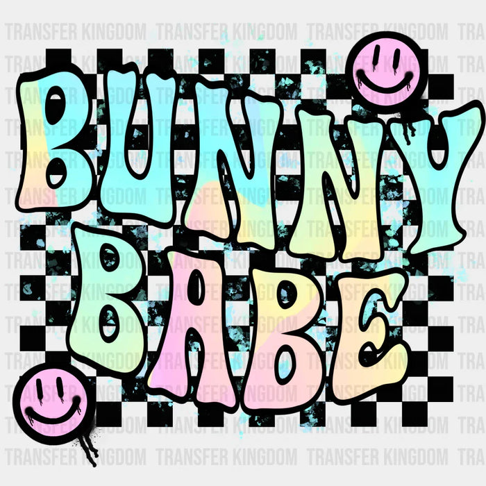 Bunny Babe Smiley - Easter DTF heat transfer
