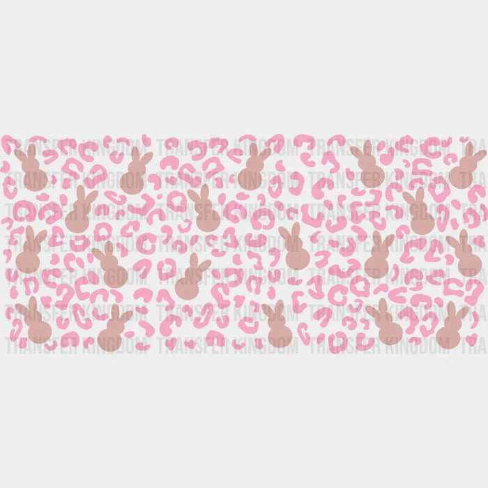 Bunny Pink Leopard Print - Easter Cup Wrap UV Sticker Permanent UV DTF Decal