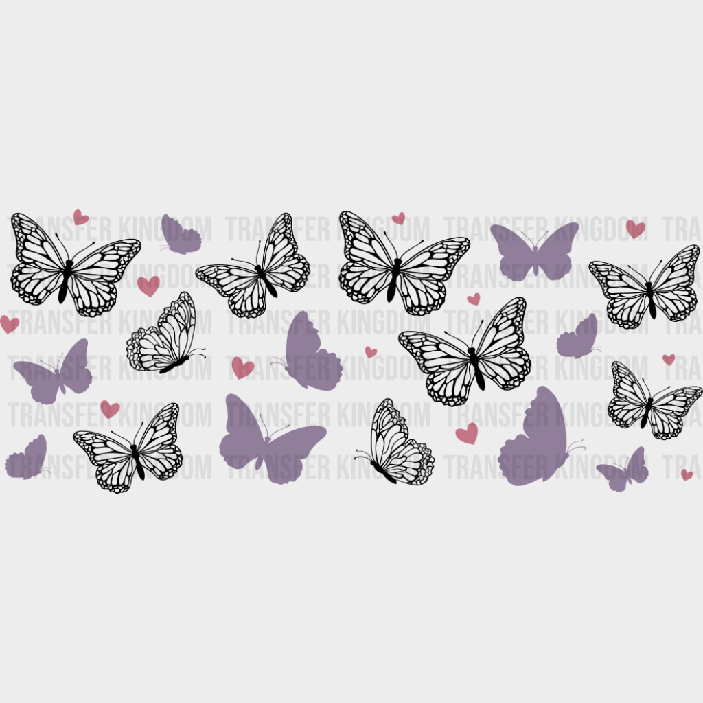 Butterflies - General Cup Wrap UV Sticker Permanent UV DTF Decal UVDTF