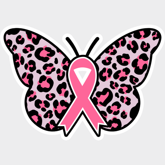 Butterfly Ribbon - Cancer DTF Transfer Unisex - S & M (10’’) Light Color Design (See Imaging)