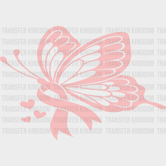Butterfly & Ribbon - Lung Cancer DTF Transfers