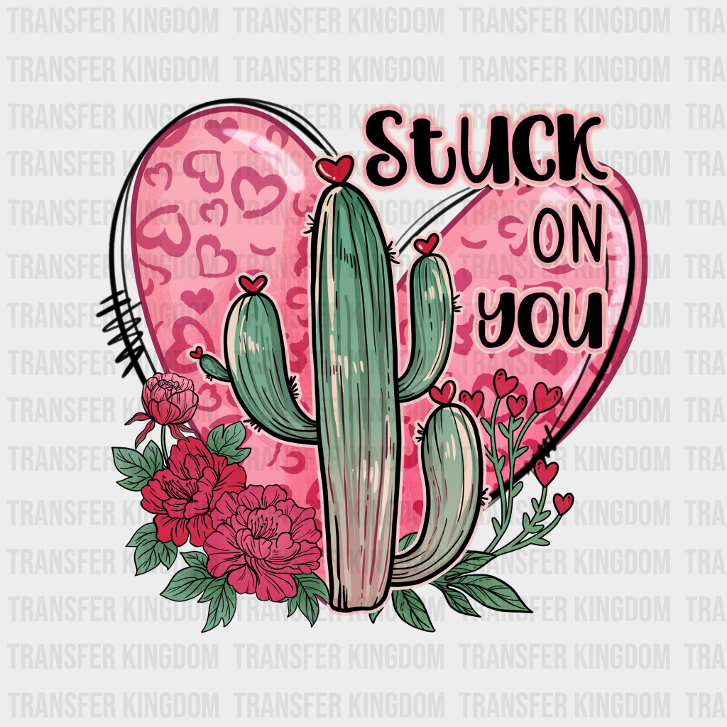 CACTUS HEART STUCK ON YOU - DTF heat transfer - transfer-kingdom