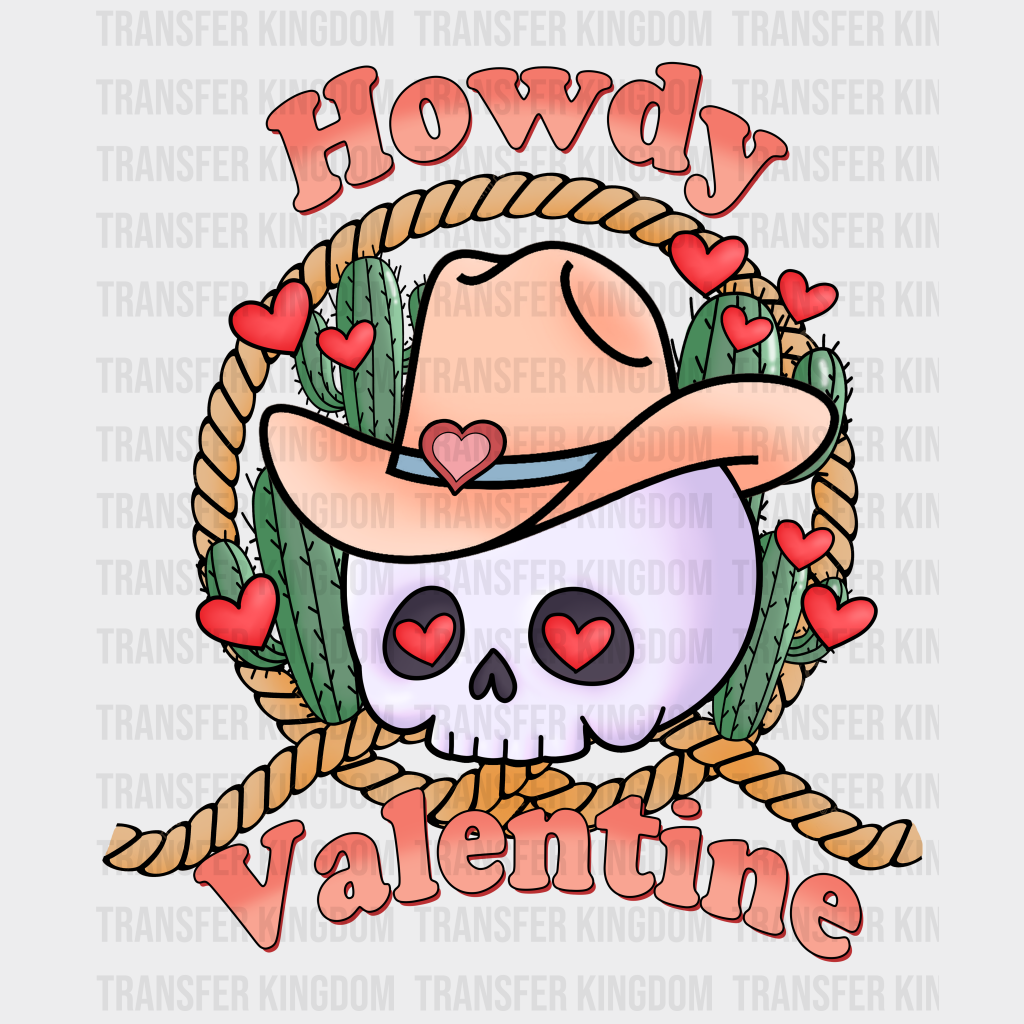 CACTUS LOVE HOWDY VALENTINE - DTF heat transfer - transfer-kingdom