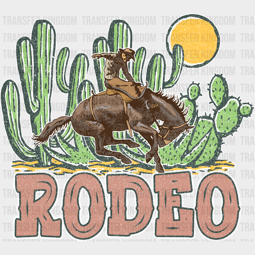 Cactus Rodeo Design - Western Dtf Transfers