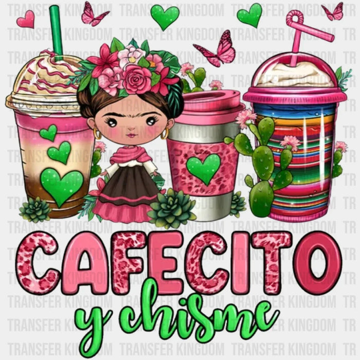 CAFECITO FRIDA Design - Coffee DTF heat transfer