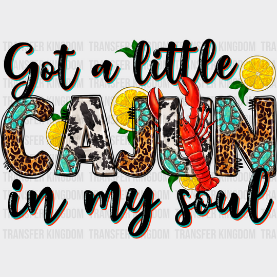 Cajun In My Soul - Crawfish Dtf Transfer Unisex S & M (10’’) / Dark Color Design See Imaging