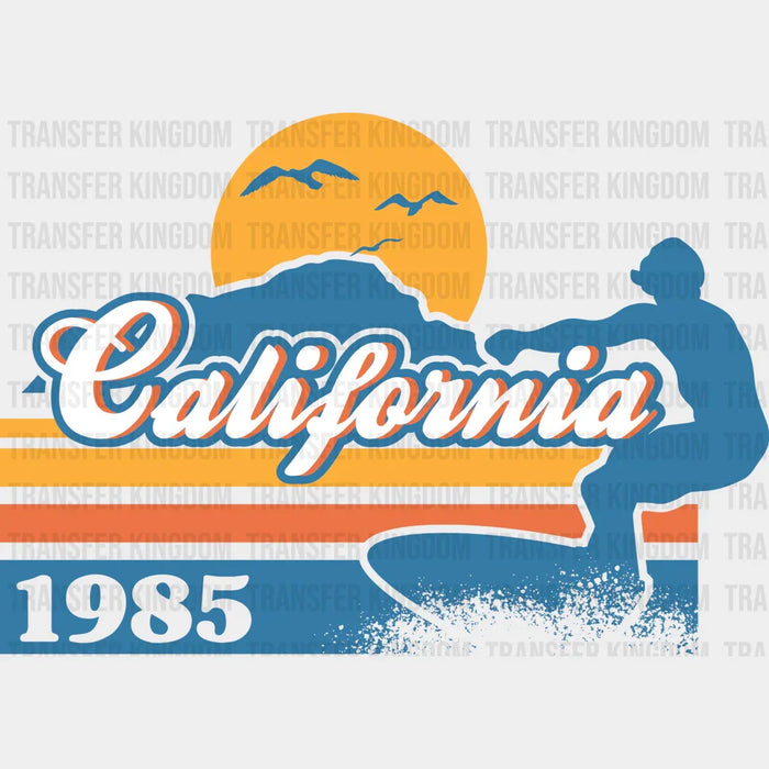 California 1985 Surfing Summer DTF Transfer
