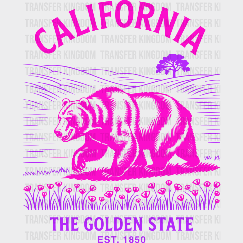 California The Golden State - States & Cities DTF Transfer
