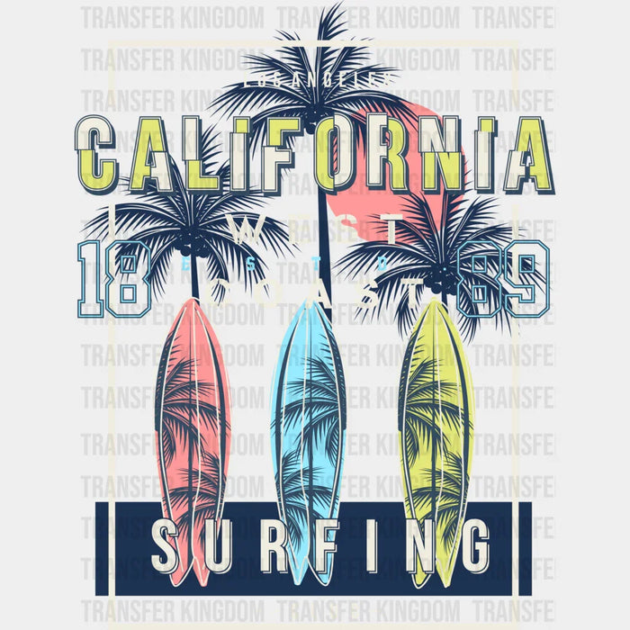 California West Coast Surfing - Surfing DTF Heat Transfer