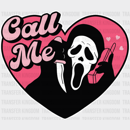 Call Me Heart Design - Halloween Iron On Dtf Transfer Unisex S & M (10’’) / Light Color See Imaging