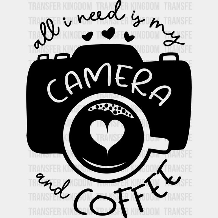Camera And Coffee - Photography DTF Heat Transfer