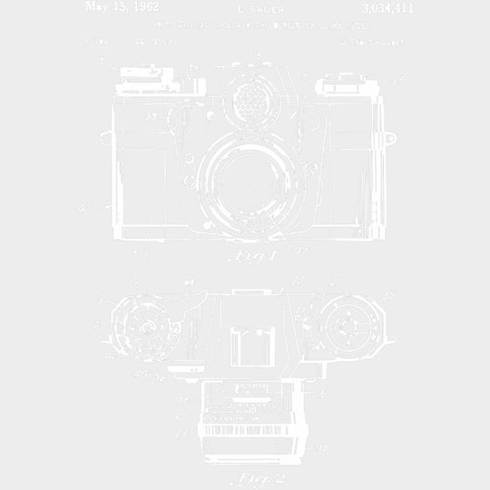 Camera Blueprint - Photography DTF Transfers Adult Unisex - S & M (10’’) / Light Color Design (See Imaging)