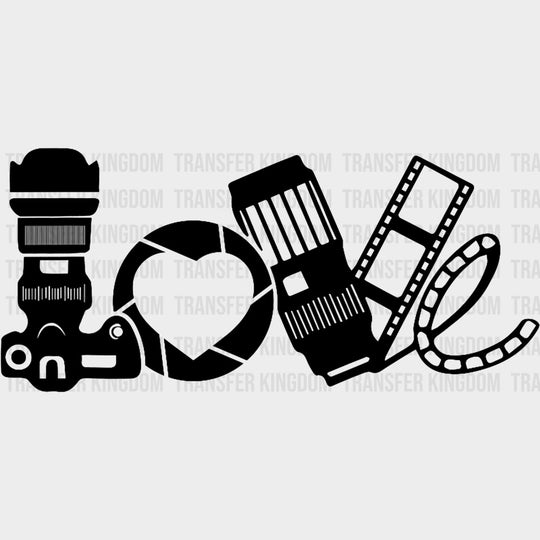 Camera Shutter Lens Film - Photography DTF Transfers Adult Unisex - S & M (10’’) / Dark Color Design (See Imaging)