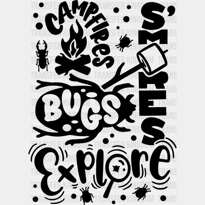 Campfire Bugs Smores Explore Design - DTF heat transfer