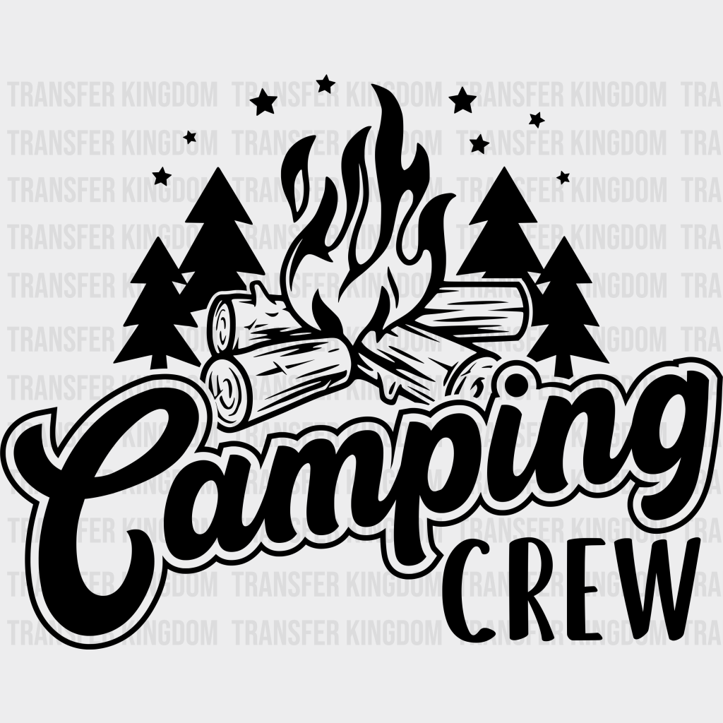 Camping Crew Design - Dtf Heat Transfer Unisex S & M (10’) / Dark Color See Imaging