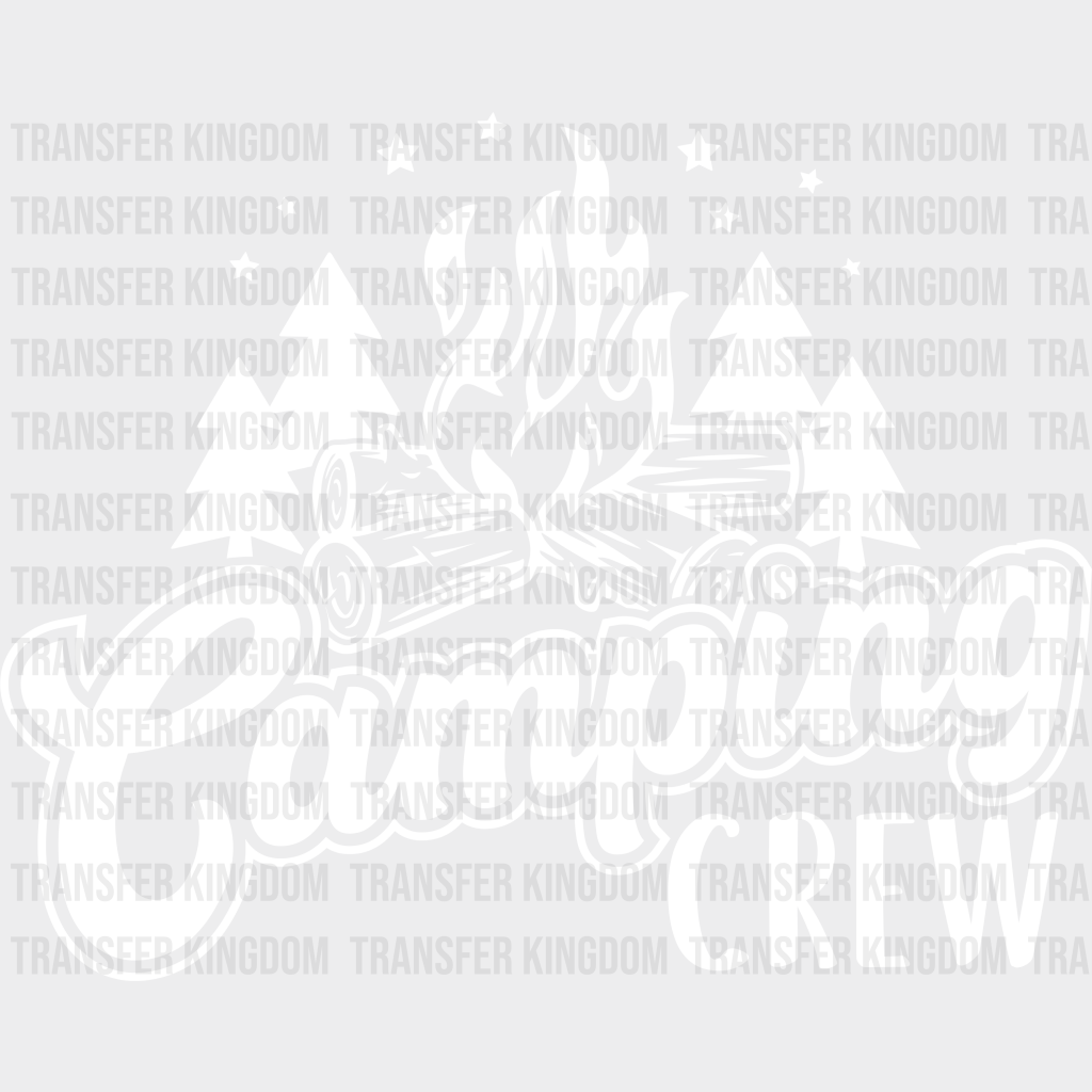 Camping Crew Design - Dtf Heat Transfer Unisex S & M (10’) / Light Color See Imaging